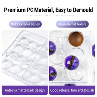 Moule à chocolat demi-sphère AKOKO à démoulage facile, en plastique PC de qualité alimentaire, 32 cavités, pour bonbons et décoration de gâteaux DIY
