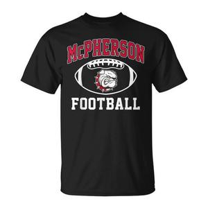Maglietta Mcpherson College Football Arch dal design sportivo vintage - Product Image 1