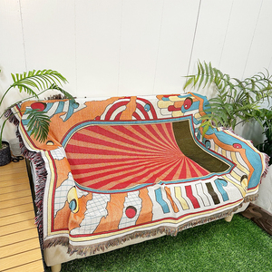 Support Customization Jacquard Woven <strong>Blanket</strong> <strong>Custom</strong> Tapestry Woven <strong>Blanket</strong> - Product Image 5
