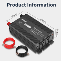 Vente flash Convertisseur de courant DC AC à onde sinusoïdale pure 12 volts 2000W 50Hz Convertisseur de courant pour voiture et maison avec chargeur USB de type C