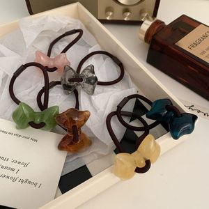 <span class=keywords><strong>GUANCHEN</strong></span> lindo acrílico Bowknot arco flor banda elástica lazos para el cabello cuerda goma para mujeres niñas Cola de Caballo titular - Product Image 4