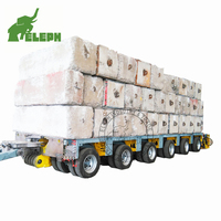 Remorque modulaire robuste de 500 tonnes avec direction d'essieu hydraulique pour marchandises surdimensionnées et surpoids