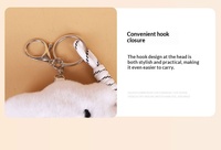 Porte-clés Nuage 3D en Peluche Douce et Moelleuse, Pendentif de Sac Adorable et Portable, Accessoire pour Clés de Voiture pour Filles