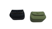 Boîte à bijoux portable en cuir PU avec fermeture à bouton, étui de voyage personnalisé pour bagues avec logo
