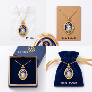 Amuleto <span class=keywords><strong>de</strong></span> Protección para Viajes al por Mayor para Hispanos en México y EE. UU.: Colgante Esmaltado <span class=keywords><strong>de</strong></span> Nuestra Señora <span class=keywords><strong>de</strong></span> San <span class=keywords><strong>Juan</strong></span> <span class=keywords><strong>de</strong></span> los Lagos - Product Image 4