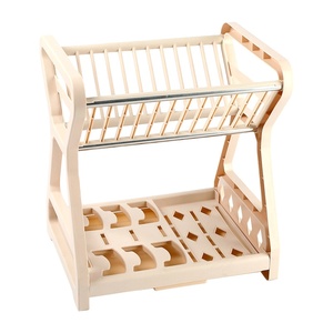Metal and Plastic Kitchen Storage Rack Steel Dish Bowl Cups Spoon Organizer <strong>Counter</strong> Table <strong>Top</strong> Drain <strong>Shelf</strong> for Kitchen Storage - Product Image 1
