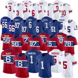<span class=keywords><strong>Maillot</strong></span> de football de New York 2026 # <span class=keywords><strong>Maillot</strong></span> américain brodé 1 Malik Nabers Jaxson Dart Dexter Lawrence Cam Skattebo Abdul Carter - Product Image 1
