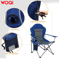 Chaise de pêche et de camping pliable en métal Oxford épaissi, extra-large, robuste, portable, facile à transporter, assemblage libre, de la marque WOQI