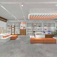Présentoir de magasin de chaussures personnalisé pour hommes et femmes, double face, bas, pour centre commercial et supermarché