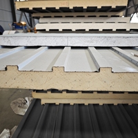 Panneau sandwich en polyuréthane PU isolant, imperméable et écologique, moderne, pour toiture, 50 mm, panneaux muraux, panneaux composites en aluminium