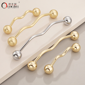 Oukali Modern Creative Styling Cabinet Kitchen Cupboard Zinc Alloy Brushed Copper 128mm Pull Handles - Product Image 2