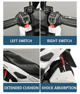 Motocicleta Eléctrica Blanca con Diseño Elegante, Asiento Cómodo, Motor Eléctrico de 2000W para Desplazamientos Urbanos - Product Image 6