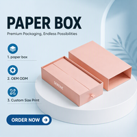 Boîte en papier rigide écologique imprimée, avec tiroir coulissant, boîte cadeau personnalisée pour l'emballage de produits de vente au détail