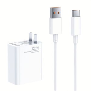 US/EU/UK <b>Socket</b> Phone Charger 120W Type C Cable Fast Charging <b>USB</b> Wall Charger Block - Product Image 3