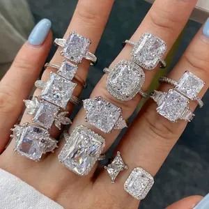 VANA 925 Anillos de Compromiso de joyería fina informal de plata esterlina para damas anillo de bodas de lujo 925 anillo de plata para mujeres