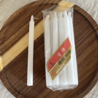 10 bougies coniques blanches et rouges non parfumées, classiques, pour dîner, écologiques, pour la décoration de la maison, éclairage d'urgence