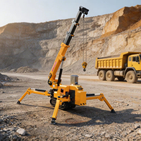 Mini-grue araignée flexible sur chenilles pour l'installation de vitres et le déplacement de machines