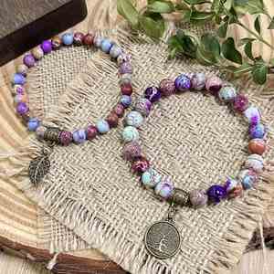 Bracelet en pierre naturelle avec perles de verre colorées, Oeil de l'Intuition, logo personnalisé pour les grossistes, réduction de prix de gros - Product Image 4