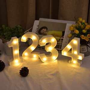 26 luces LED con letras para bodas al aire libre, decoraciones de letrero de feliz cumpleaños, diseño de escena de año de edad, barras de placa de modelado - Product Image 3
