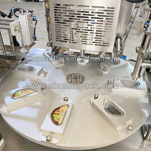 מכונה חצי-אוטומטית מכנית למילוי נוזלים ואטימה של כוסות ביסקוויטים בצורת אצבעות שוקולד, עם אריזת סרט/נייר כסף - Product Image 2