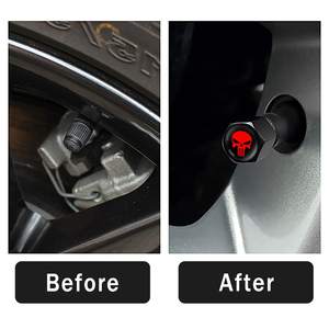 Bouchons de valve de roue de voiture en forme de crâne, universels, en alliage d'aluminium, étanches à l'air et anti-poussière, pour voitures, camions, vélos - Product Image 4