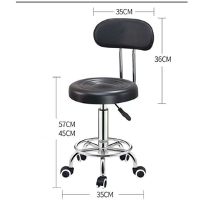 Home Rotating Lift Bar Chair Thickened Mobile Backrest Beauty Salon High Foot Bar Bar Round <strong>Stool</strong> - Product Image 3