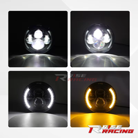 Ensemble de phares LED ronds de 7 pouces Rise Premium pour motos, camions et véhicules tout-terrain avec fonction double faisceau