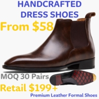 Bottes Chelsea de luxe en cuir véritable pour hommes, avec embout métallique, formelles, antidérapantes, pour affaires, mariage, bureau, été et hiver