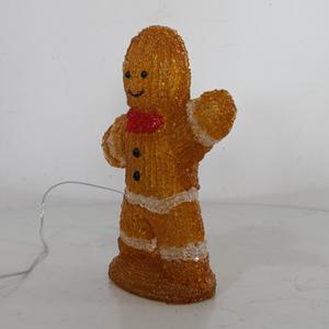 Adornos Navideños Innovadores de Hombre de Jengibre, Luces LED Acrílicas Blancas Frías, Alimentadas por Batería, Certificación CE RoHS, Clasificación IP20 - Product Image 4