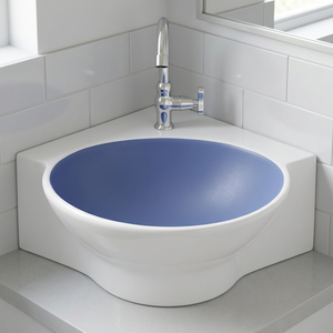 Lavabo de salle de bain en céramique noir, moderne et luxueux, pour hôtel, vasque rectangulaire à poser sur comptoir, sanitaires. - Product Image 5