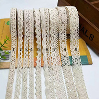 Accessoires de vêtements en stock : Bordure en dentelle pour canapés, textiles de maison, robes de poupées, style rétro, dentelle 100% coton