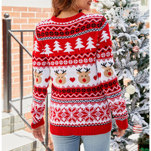 Christmas Sweaters Funny Jumper Reindeer Snowflake Sweater Long Sleeve Jumpers <strong>Xmas</strong> Crew Neck Knitted Pullover Winter <strong>for</strong> <strong>Women</strong> - Product Image 3