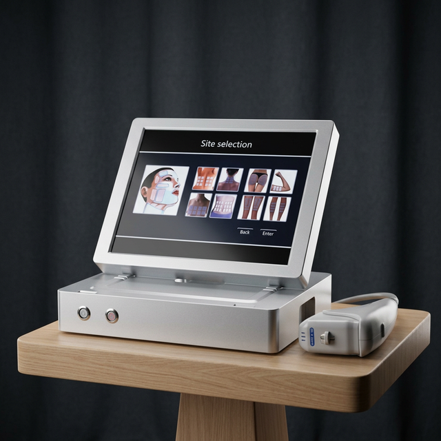3D Multi Line Ultrasonic Facial Anti-aging Device Body Contouring Slimming Machine with Multi-depth Treatment Heads