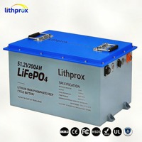 Batterie de chariot élévateur électrique sans entretien 51,2 V 200 Ah, cellule LiFePO4 pour chariot à bras, certifiée CE UL FCC UN38.3, solution OEM ODM longue durée