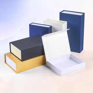 Caja de Embalaje Cosmética Personalizada para el Cuidado de la Piel, Color Azul Mate, Plegable, de Cartón Rígido, Caja de Regalo Magnética Más Vendida - Product Image 2