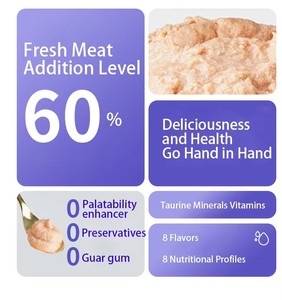 Snack Húmedo para Gatos con 60% de Carne, Sin Aditivos Nocivos, Control de Bolas de Pelo, Barra para Lamer, Sin Granos, para Gatitos, Proveedor Mayorista - Product Image 2