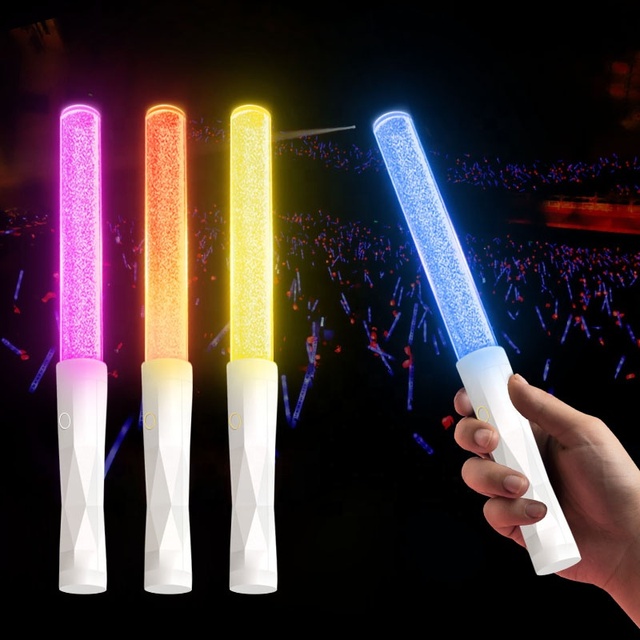 Wholesale USB Rechargeable Custom Logo RGB LED Light Stick DMX512/App Control Ultra Bright Portable Party Glow Sticks for Events