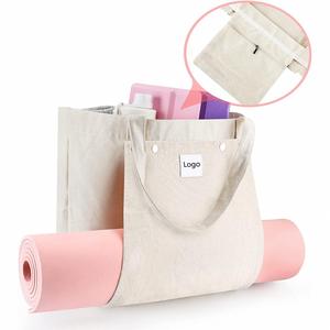 High QualityWholesale Eco Canvas Cloth Foldable Women Tote Shoulder Bags Fitness Yoga Mat Carry Bag - Product Image 2