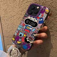 Coque de téléphone élégante et stylée en TPU imprimé, motif abstrait anime, dessin animé, compatible avec iPhone 17 Pro Max 16 15 14 13