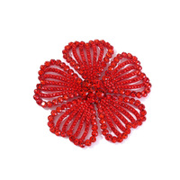 Appliques florales 3D en strass et sequins à coudre, personnalisables pour la fabrication de bijoux et les breloques de sacs