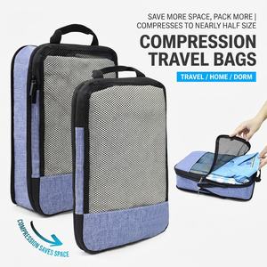 Laundry Bag Ultra Lightweight Compression Packing Cubes Set 4 Pcs Custom Luggage <strong>Travel</strong> Bag Business-trip Suitcase <strong>Organiser</strong> - Product Image 2