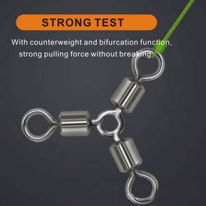 Pivots roulants à trois voies en forme de O de haute qualité, outils de matériel de pêche, accessoires de pêche à la <span class=keywords><strong>carpe</strong></span> - Product Image 3