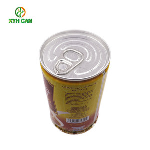Latas Redondas de <span class=keywords><strong>Hierro</strong></span> de 330 ml Impresas Personalizadas con Tapas de Plástico Transparente, que Contienen una Cuchara y un Obleo de Frutas, Latas de <span class=keywords><strong>Hierro</strong></span> para Porridge de Ocho Frutas. - Product Image 2