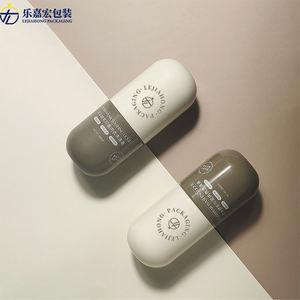 Nieuwe Mode Huisdier 260Ml Ovale Dop Pers Tandpasta Fles Creatieve Capsule Ontwerp Pomp Sproeier Aangepaste Kleur UV-Coating - Product Image 3