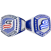 Bague de championnat en alliage d'or au design personnalisé USSSA - Bague de sport pour enfants (baseball, basketball, boxe) pour hommes et femmes