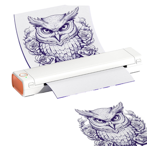 Impresora de Transferencia Térmica M08F, Tamaño Máximo de Papel de 108 mm, Máquina de Etiquetas de Rollo Térmico para Ropa, Resolución de 203 dpi, <span class=keywords><strong>USB</strong></span> - Product Image 1