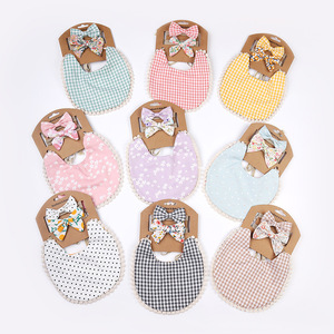 Vente en gros de bavoirs pour filles bavoirs pour bébés serviette de salive pour tout-petits bavoirs double face à imprimé floral pour bébés filles - Product Image 3