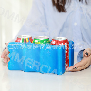 Paquete de hielo reutilizable YiSheng Wave de 15x10x2cm con gel refrigerante azul para transporte en cadena de frío - Product Image 1