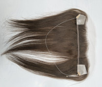 Extensions de cheveux avec cuticules alignées, frontale en dentelle HD, effet naturel, pour perruque ou closure