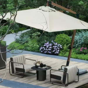 Sofá de exterior de acero impermeable de alta gama con acabado tipo yate para patio de villa, terraza de bienes raíces y jardín, mobiliario para el hogar, para el departamento de ventas de alta gama - Product Image 2